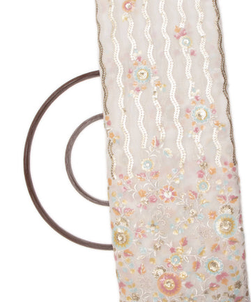 Dyeable Georgette Embroidery Fabric For Lehenga Skirt, Suit, Kurta, Kurti